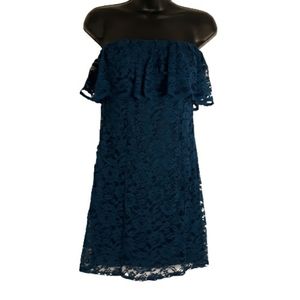 Reign On Junior's Size 9/10  Blue Strapless Dress